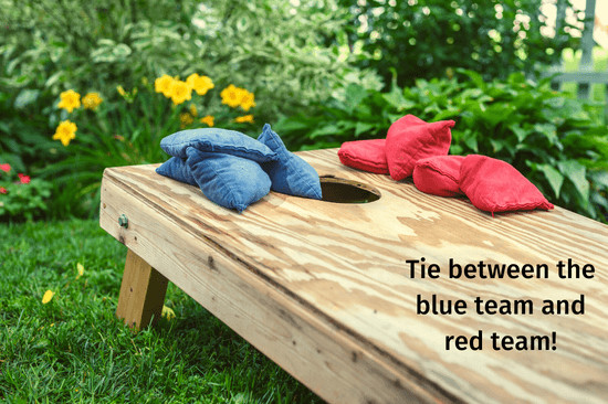 CORNHOLE, CORNHOLE gameplay, tie