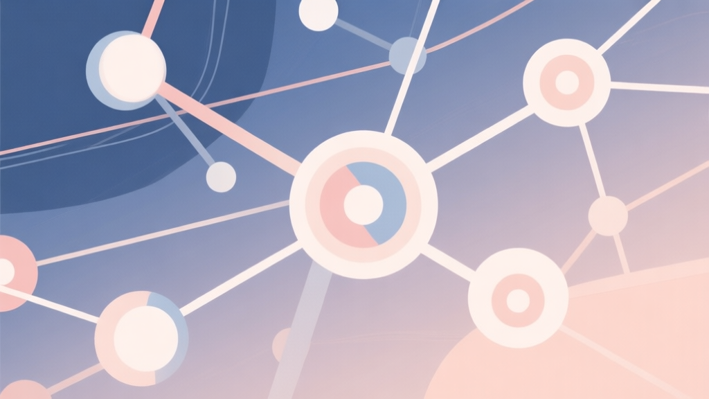 Abstract network nodes connected by lines, soft color scheme, clean minimal illustration, modern digital concept representing diverse gaming trends high quality illustration, detailed, 16:9