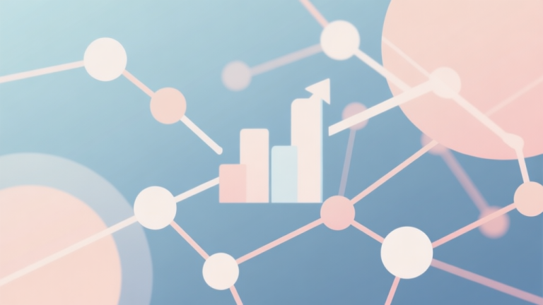 自动生成图片: Abstract network nodes connected by lines, soft color scheme, clean minimal illustration, modern digital concept representing trends and connections high quality illustration, detailed, 16:9