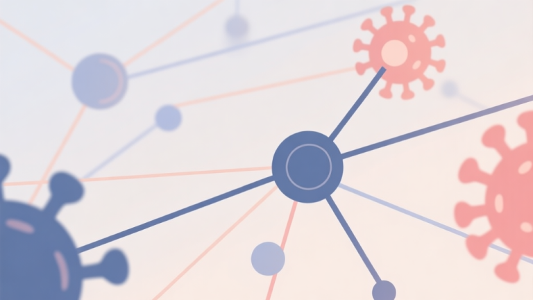 自动生成图片: Abstract network nodes connected by lines, soft color scheme, clean minimal illustration, modern digital concept representing viral trends and community connections high quality illustration, detailed, 16:9