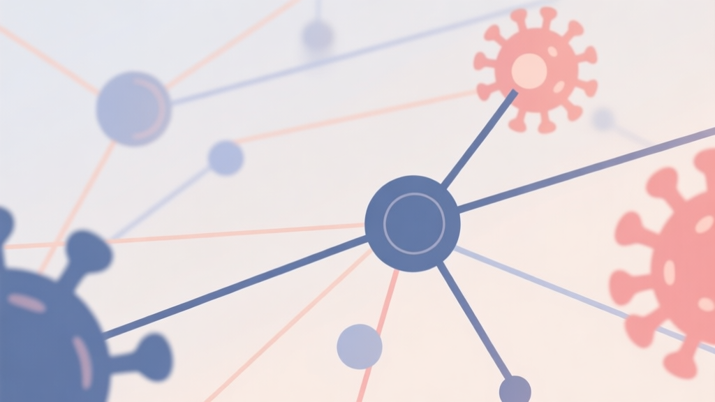 Abstract network nodes connected by lines, soft color scheme, clean minimal illustration, modern digital concept representing viral trends and community connections high quality illustration, detailed, 16:9